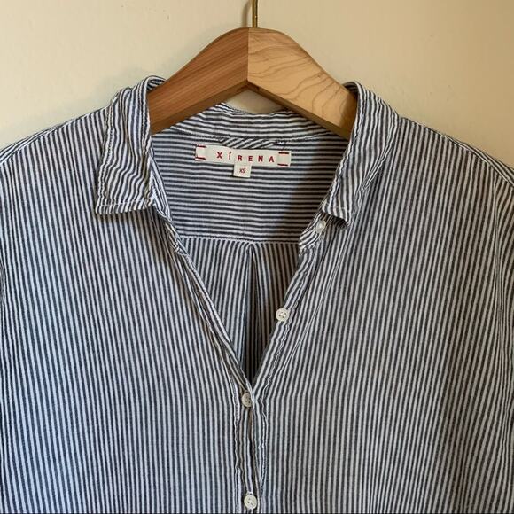 Xirena Easton Striped Button Down Shirt XS - Picture 8 of 12